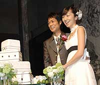 渡辺満里奈　名倉潤　結婚式　画像